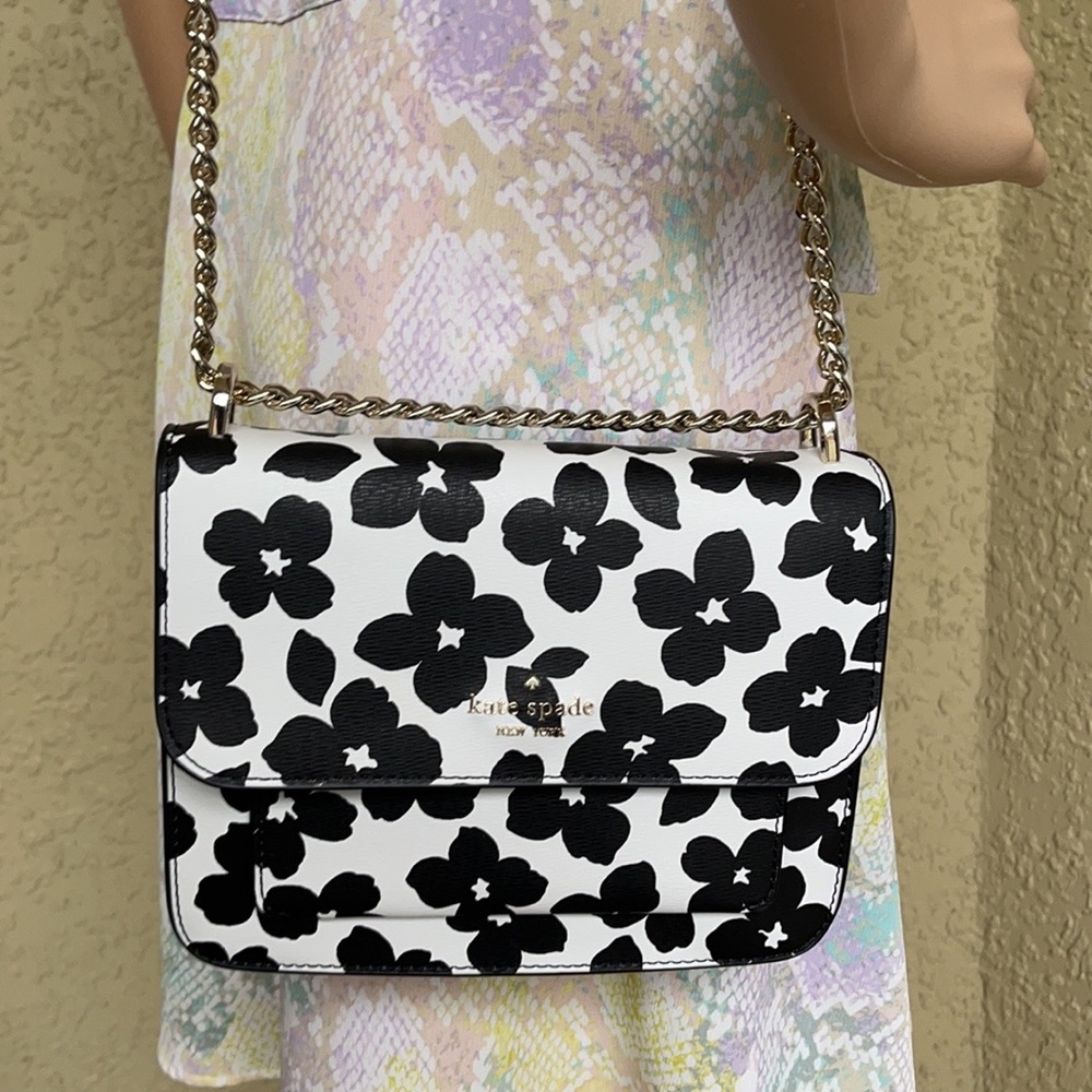 Kate Spade remi graphic blooms flap chain crossbody - Picture 11 of 16